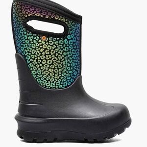NWT Bogs Neo-Classic Rainbow Leopard Waterproof Boots - toddler size 8